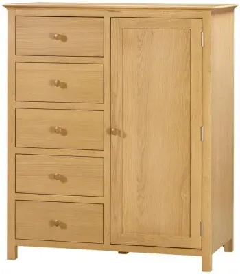 Arlington Oak Short Wardrobe - Natural, Oak image