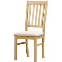 Arlington Oak Slatted Back Dining Chair - Natural, Oak