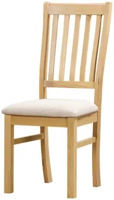 Arlington Oak Slatted Back Dining Chair - Natural, Oak