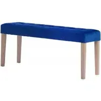 Ashbury Large Dining Bench - Blue, Velvet