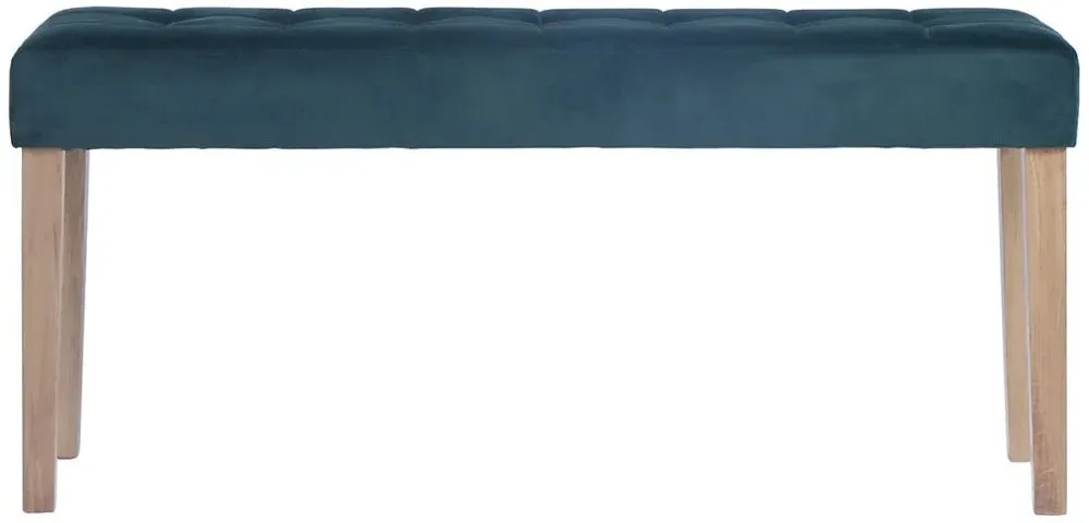 Ashbury Large Dining Bench - Green, Velvet