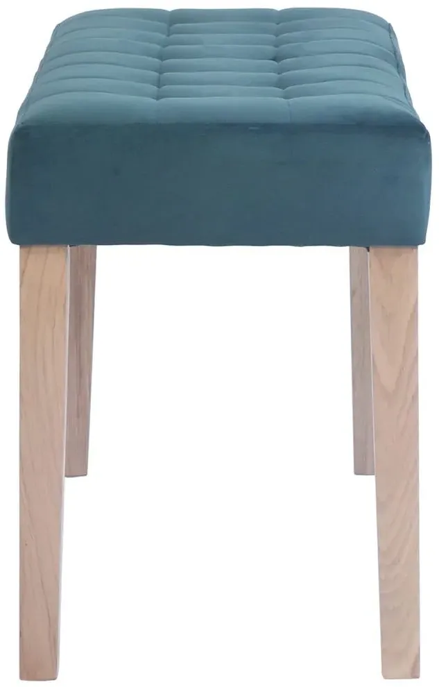 Ashbury Large Dining Bench - Green, Velvet