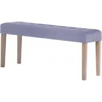 Ashbury Large Dining Bench - Grey, Velvet