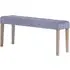 Ashbury Large Dining Bench - Grey, Velvet