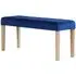 Ashbury Small Dining Bench - Blue, Velvet