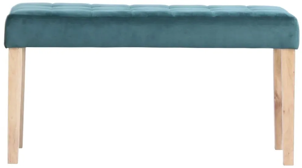 Ashbury Small Dining Bench - Green, Velvet