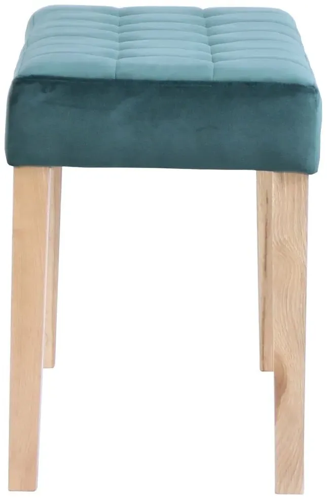 Ashbury Small Dining Bench - Green, Velvet