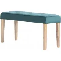 Ashbury Small Dining Bench - Green, Velvet