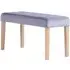 Ashbury Small Dining Bench - Grey, Velvet