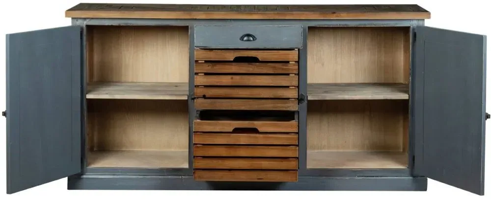 Bishop 180cm Extra Large Sideboard - Grey, Pine