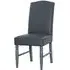 Bishop Faux Leather Dining Chair - Dove Grey, Pine