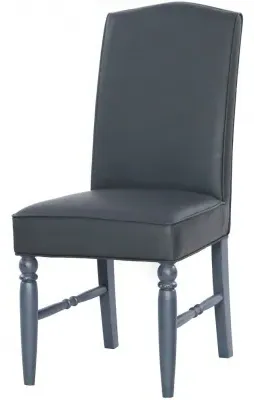 Bishop Faux Leather Dining Chair - Dove Grey, Pine image