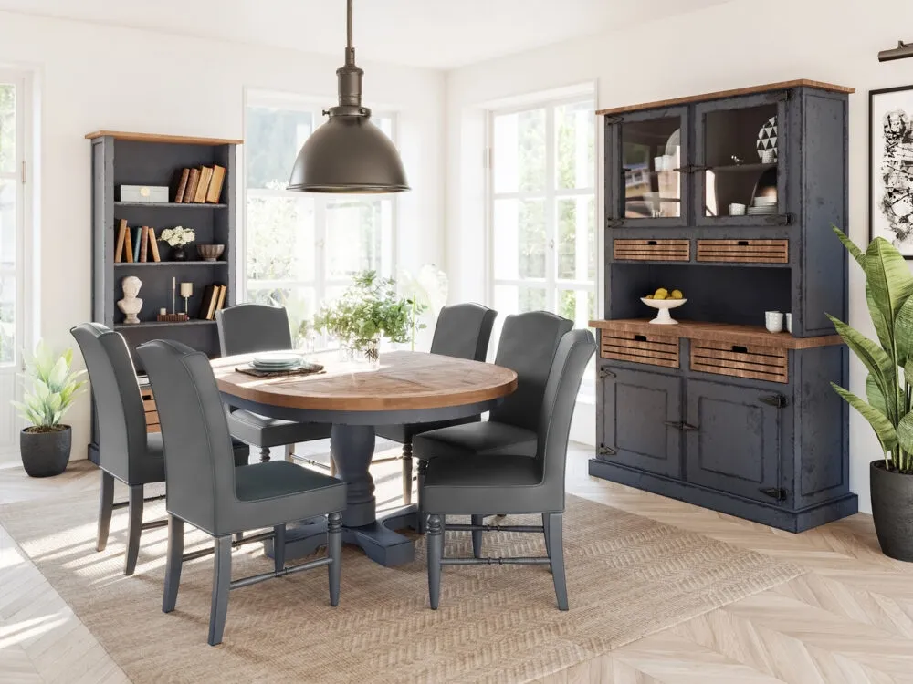 Bishop Tall Bookcase with Drawer - Dark Dove Grey, Pine