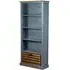 Bishop Tall Bookcase with Drawer - Dark Dove Grey, Pine