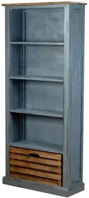 Bishop Tall Bookcase with Drawer - Dark Dove Grey, Pine image