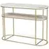 Buxton Oval Console Table - White, Marble