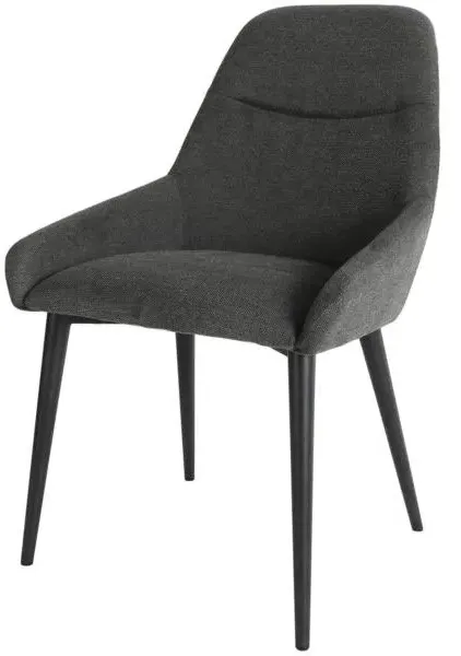 Claflin Fabric Dining Chair - Dark Grey, Velvet