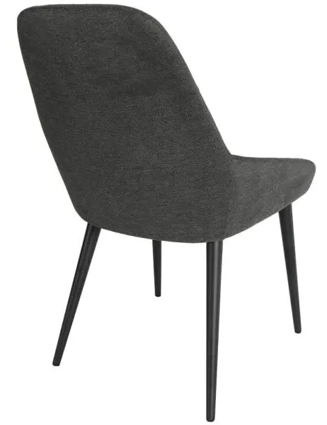 Claflin Fabric Dining Chair - Dark Grey, Velvet