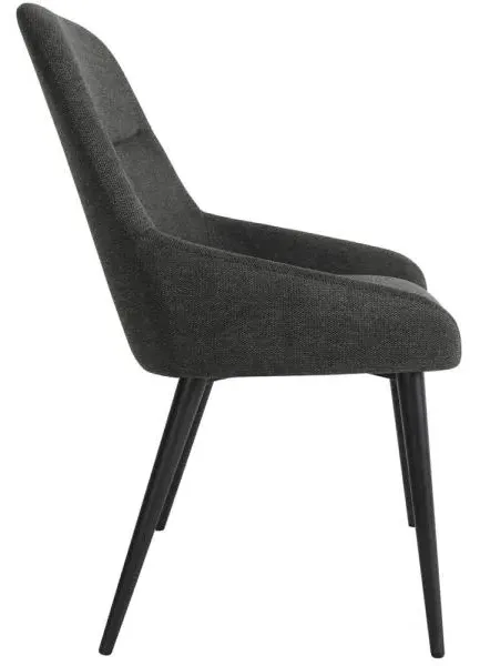 Claflin Fabric Dining Chair - Dark Grey, Velvet