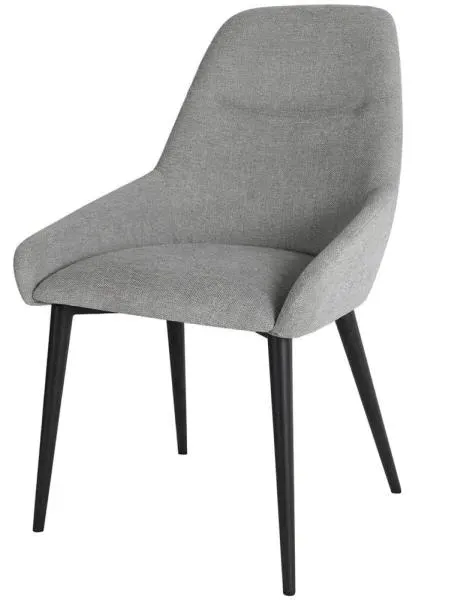 Claflin Fabric Dining Chair - Light Grey, Velvet