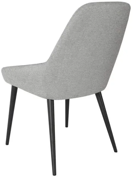 Claflin Fabric Dining Chair - Light Grey, Velvet