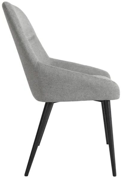 Claflin Fabric Dining Chair - Light Grey, Velvet