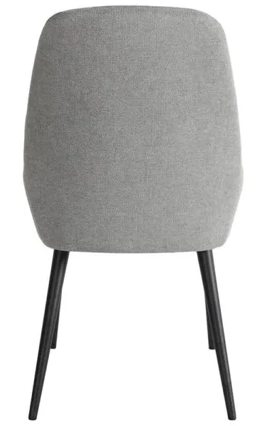 Claflin Fabric Dining Chair - Light Grey, Velvet