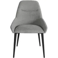 Claflin Fabric Dining Chair - Light Grey, Velvet