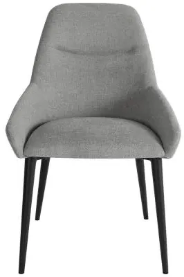 Claflin Fabric Dining Chair - Light Grey, Velvet