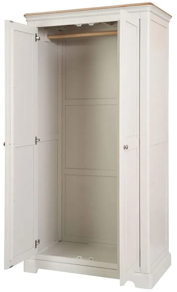 Cromwell 2 Door Wardrobe - Grey, Oak