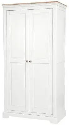 Cromwell 2 Door Wardrobe - White, Oak