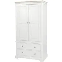 Cromwell 2 Door Wardrobe with Drawers - White, Oak