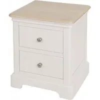 Cromwell 2 Drawer Bedside Cabinet - Grey, Oak