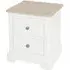 Cromwell 2 Drawer Bedside Cabinet - White, Oak