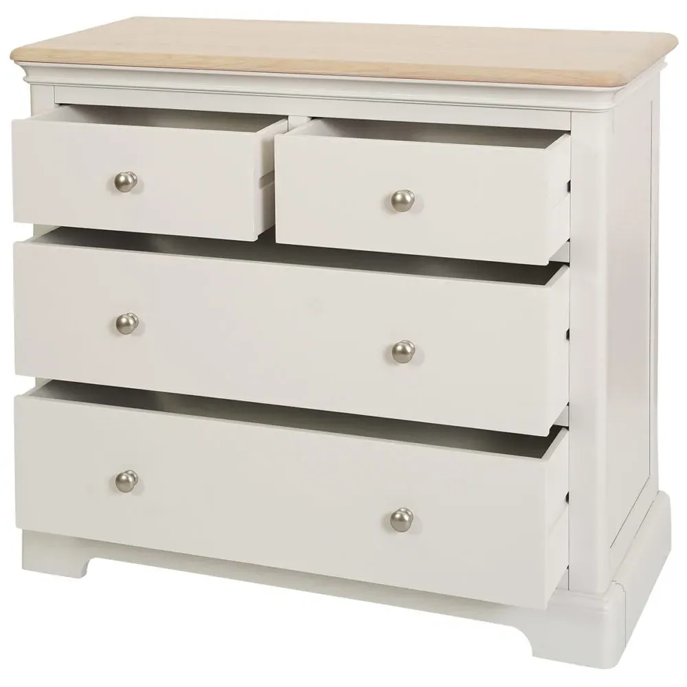 Cromwell 2+2 Drawer Chest - Grey, Oak