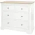 Cromwell 2+2 Drawer Chest - White, Oak