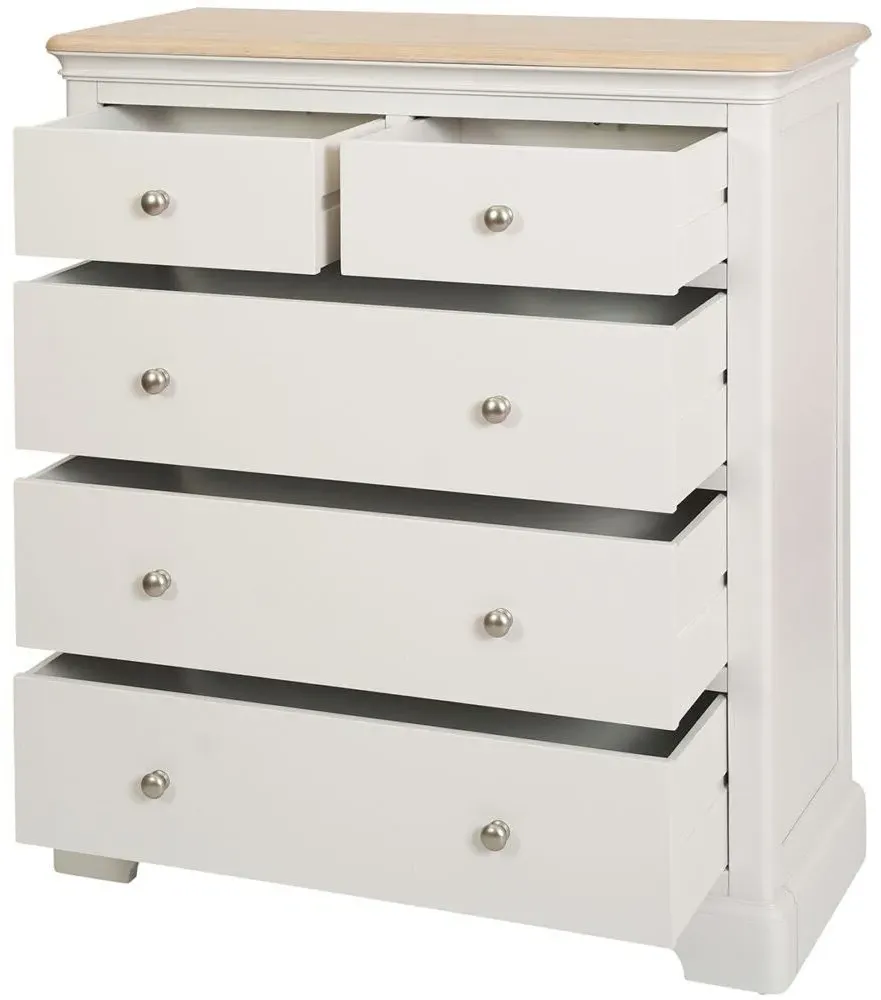 Cromwell 2+3 Drawer Chest - Grey, Oak