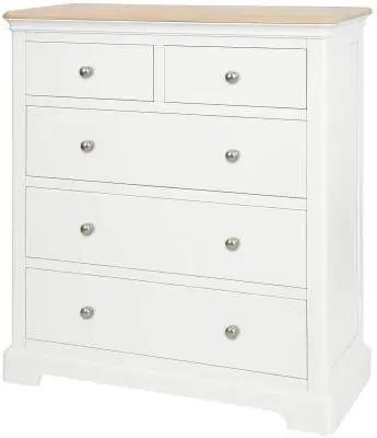 Cromwell 2+3 Drawer Chest - White, Oak
