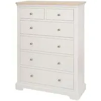 Cromwell 2+4 Drawer Chest - Grey, Oak