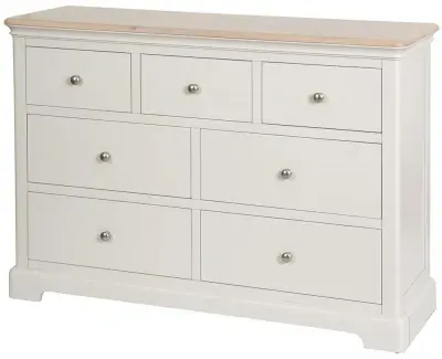 Cromwell 3+4 Drawer Chest - Grey, Oak Pine MDF image