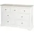 Cromwell 3+4 Drawer Chest - White, Oak Pine MDF