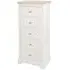 Cromwell 5 Drawer Narrow Chest - Grey Mist, Oak Pine MDF