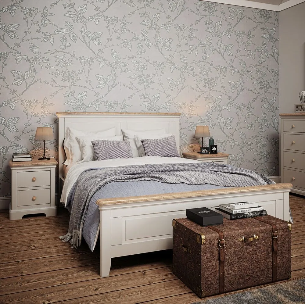 Cromwell Bed Frame - Grey Mist, Oak Pine MDF