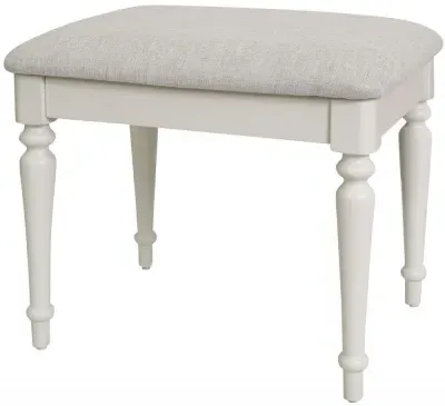 Cromwell Padded Dressing Stool - Grey Mist, Oak image