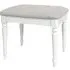 Cromwell Padded Dressing Stool - White, Oak