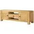 Curve Oak 145cm Wide TV Unit - Wax, Oak