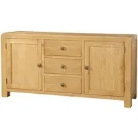 Curve Oak 165cm Large 2 Door Sideboard - Wax