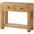 Curve Oak 2 Drawer Console Table - Wax