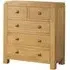 Curve Oak 2+3 Drawer Chest - Wax