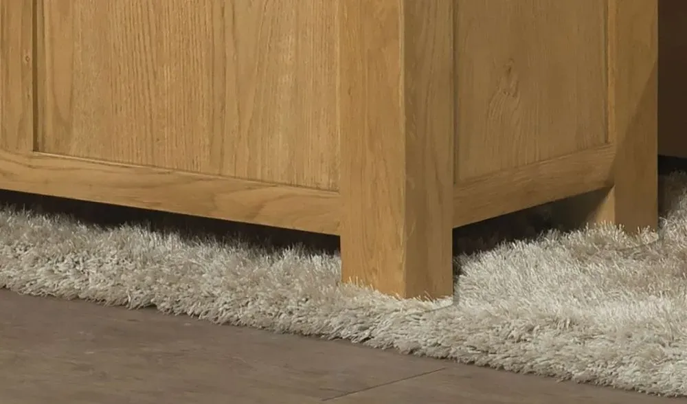 Curve Oak Blanket Box - Wax, Oak